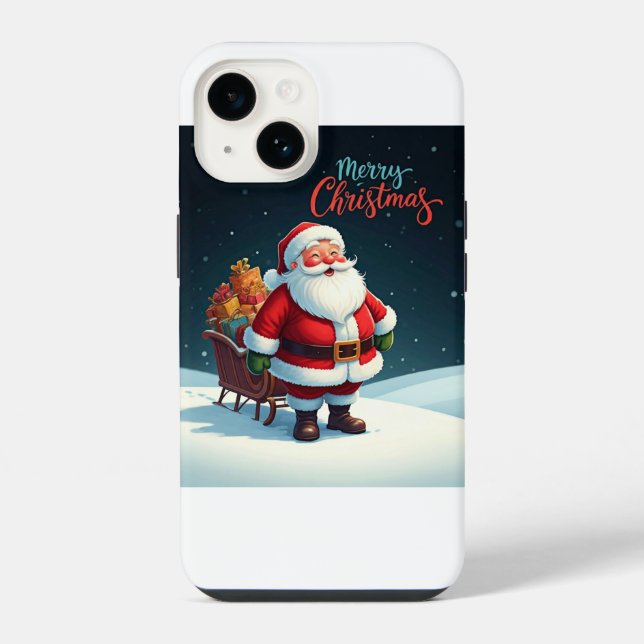 Frohe Weihnachten iPhone Hülle (Rückseite)