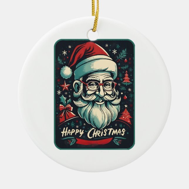 Frohe Weihnachten ist mein Segen Keramik Ornament (Vorne)