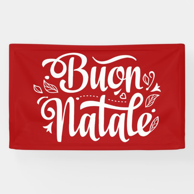 Frohe Weihnachten Italian Merry Christmas Banner (Horizontal)