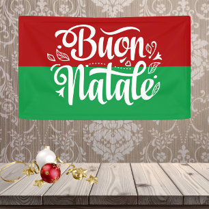 Frohe Weihnachten Italian Merry Christmas Banner