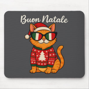 Frohe Weihnachten Italienische Katze Weihnachten, Mousepad