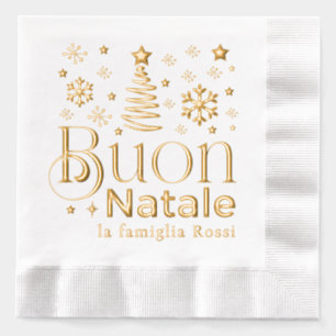 Frohe Weihnachten Italienische Weihnachtsfeier Ben Servietten Mit Folie