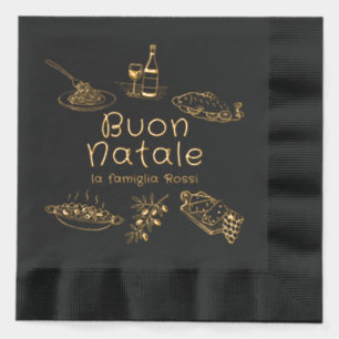 Frohe Weihnachten Italienische Weihnachtsfeier Ess Servietten Mit Folie