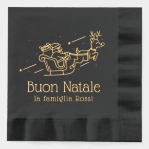 Frohe Weihnachten Italienische Weihnachtsfeier San Servietten Mit Folie