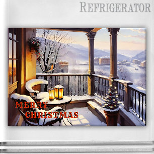 Frohe Weihnachten Italienischer Balcony Magnet