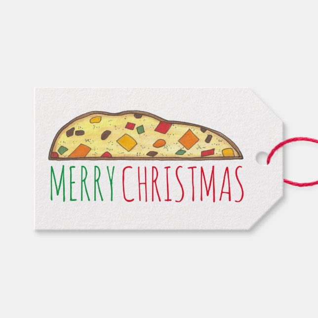 Frohe Weihnachten Italienischer Urlaub Biscotti Co Geschenkanhänger (Vorderseite (Horizontal))