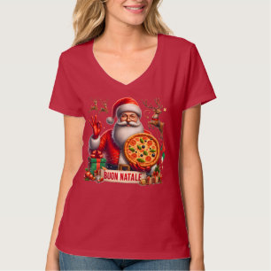 Frohe Weihnachten Italienischer Weihnachtsmann mit T-Shirt