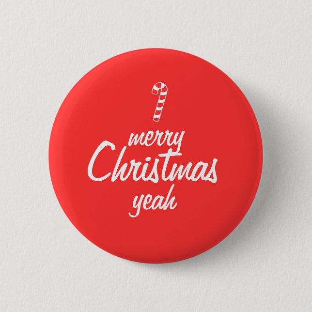 Frohe Weihnachten ja Button (Vorderseite)