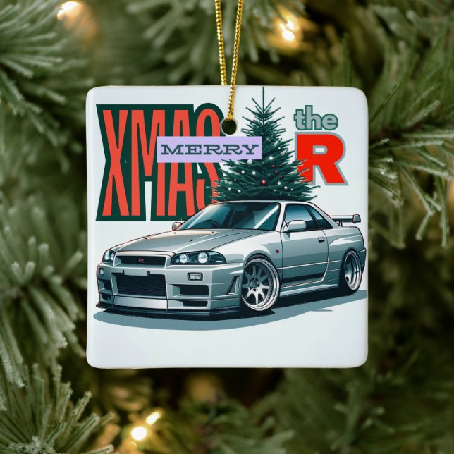 Frohe Weihnachten - (JDM Legends) Keramikornament (Baum)