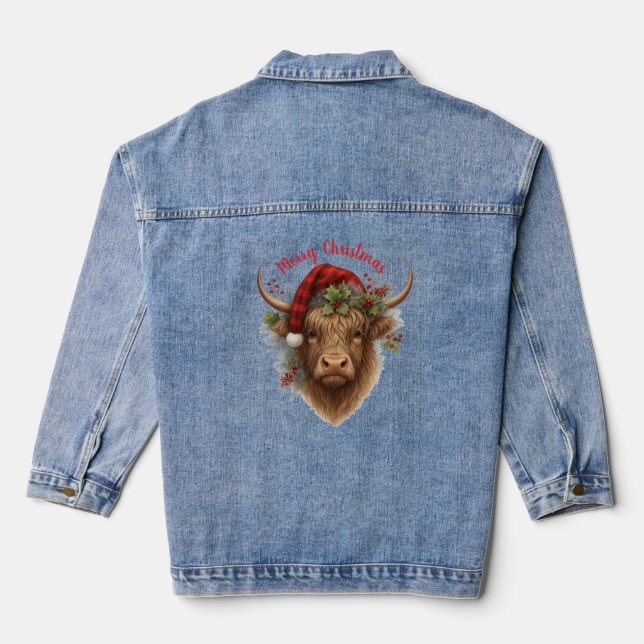 Frohe Weihnachten Jeansjacke (Rückseite)