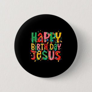 Frohe Weihnachten Jesus Alles Gute zum Geburtstag Button