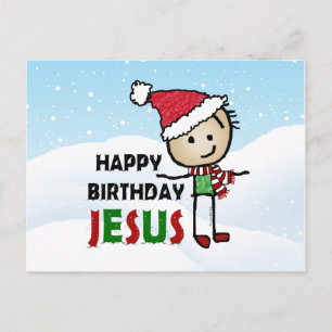 Frohe Weihnachten Jesus Postkarte
