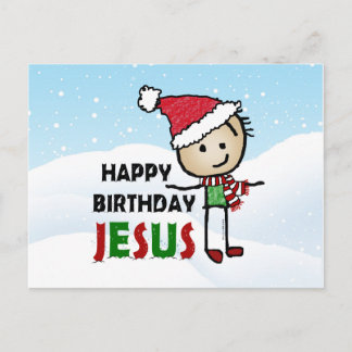 Frohe Weihnachten Jesus Postkarte