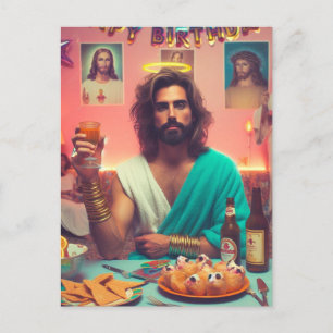 Frohe Weihnachten Jesus Postkarte