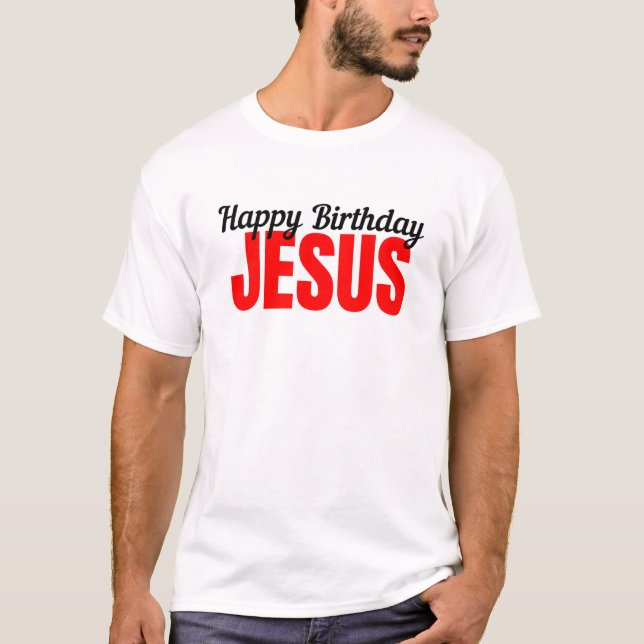 Frohe Weihnachten Jesus T-Shirt (Vorderseite)