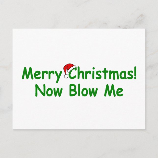 Frohe Weihnachten jetzt bläst mir (Vorderseite)