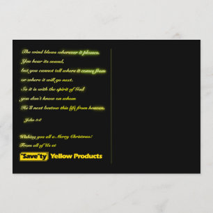 Frohe Weihnachten John 3:8 Bible Verse Postcard Programm