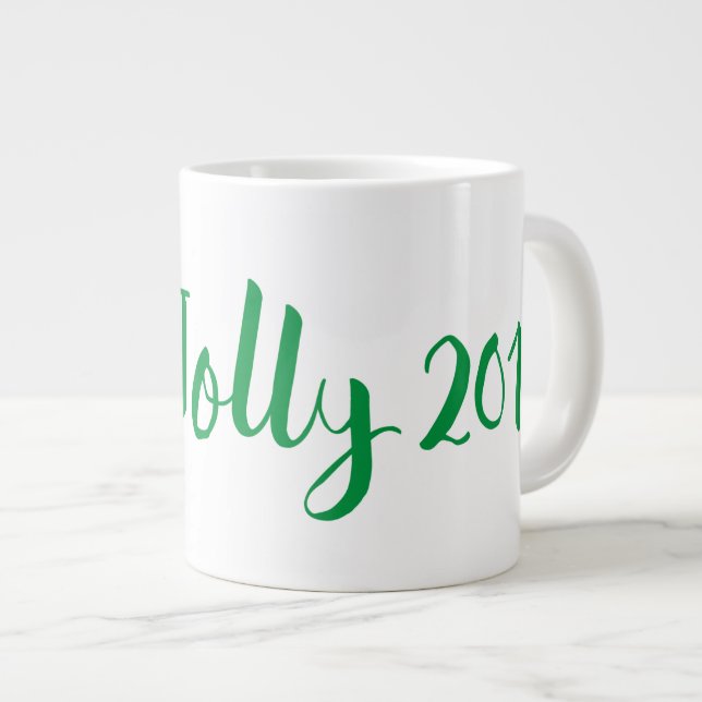 Frohe Weihnachten Jumbo-Tasse (Vorderseite Rechts)