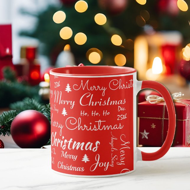 Frohe Weihnachten Kaffee Red Geschenk Cup Kakao Ta Tasse (Von Creator hochgeladen)
