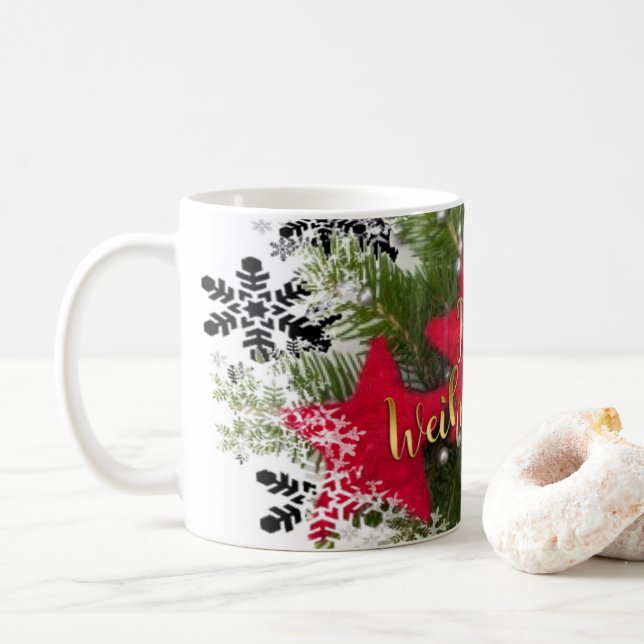 Frohe Weihnachten-Kaffeetasse Kaffeetasse (Mit Donut)