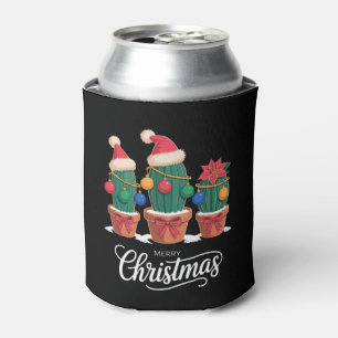Frohe Weihnachten Kaktus Weihnachtsmann Hut Weihna Dosenkühler