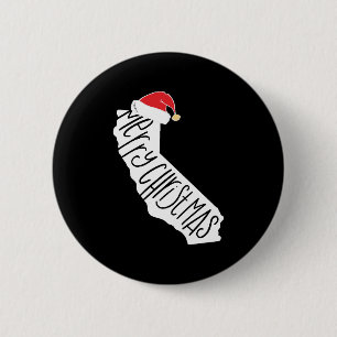 Frohe Weihnachten Kalifornien Button