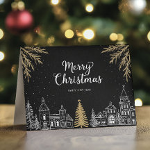 Frohe Weihnachten Kalligrafie Feiertags-Karte gefa