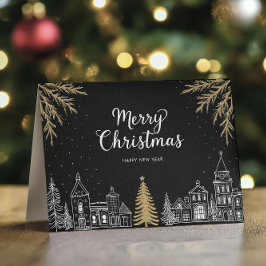 Frohe Weihnachten Kalligrafie Feiertags-Karte gefa Ankündigung