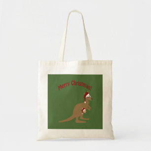 Frohe Weihnachten Kängurus Tragetasche
