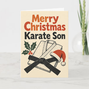 Frohe Weihnachten Karate Sohn Karte