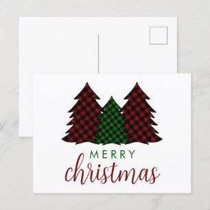 Frohe Weihnachten Karierte Muster Weihnachtsbaum