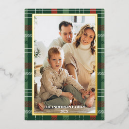 Frohe Weihnachten Karo Folie Foto Collage Weihnach Folien Feiertagskarte