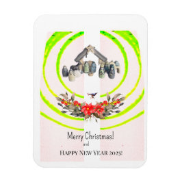 Frohe Weihnachten! Karte Magnet