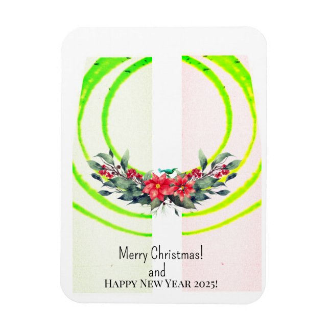 Frohe Weihnachten! Karte Magnet (Vertikal)