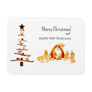 Frohe Weihnachten! Karte Magnet