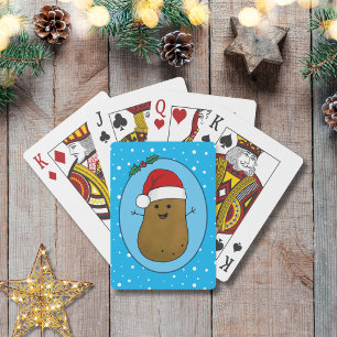 Frohe Weihnachten Kartoffel Spielkarten