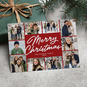 Frohe Weihnachten kastanienbraun zehn Fotocollage