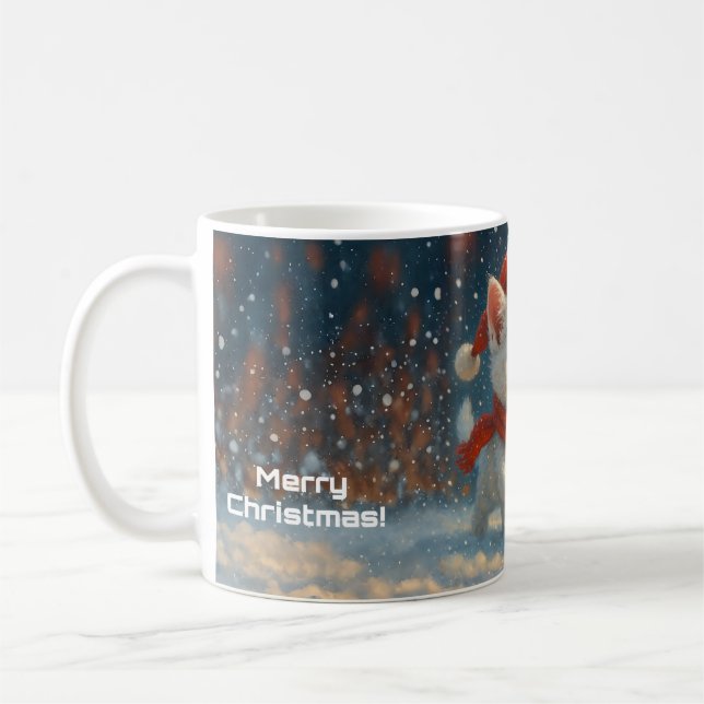 Frohe Weihnachten - Kätzchen - Geschenk Tasse (Links)