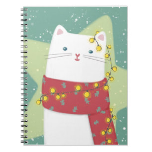 Frohe Weihnachten: Katze Illustration Notizblock