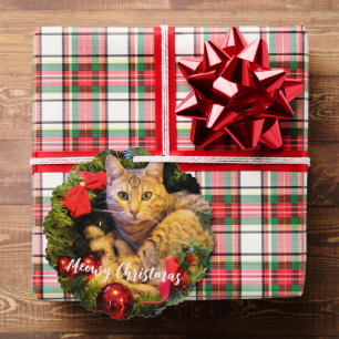 Frohe Weihnachten Katze Ornament Karte