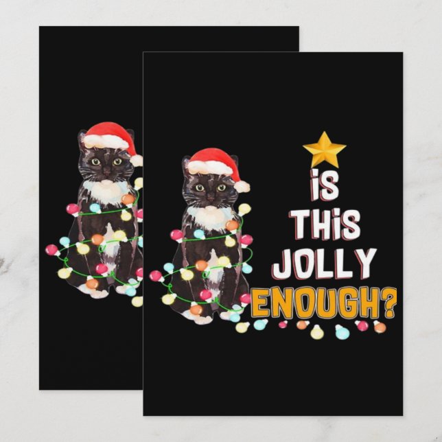 Frohe Weihnachten Katzen  Save The Date (Vorne/Hinten)