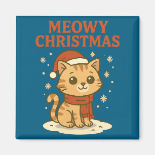 Frohe Weihnachten Katzenliebhaber Pun Longsleeve Magnet