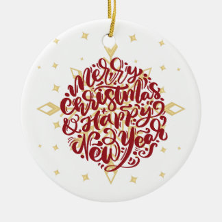Frohe Weihnachten Keramik Ornament