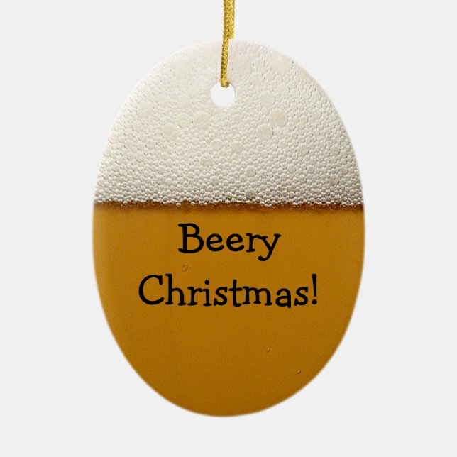 Frohe Weihnachten Keramik Ornament (Vorne)