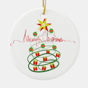 Frohe Weihnachten Keramik Ornament