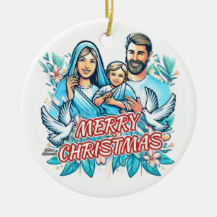 Frohe Weihnachten Keramik Ornament