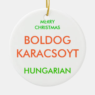 FROHE WEIHNACHTEN, KERAMIK ORNAMENT