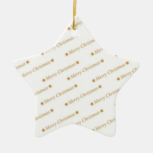 Frohe Weihnachten Keramik Ornament (Vorne)