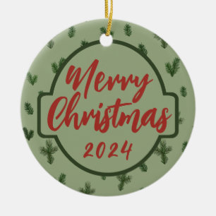 frohe Weihnachten Keramik Ornament