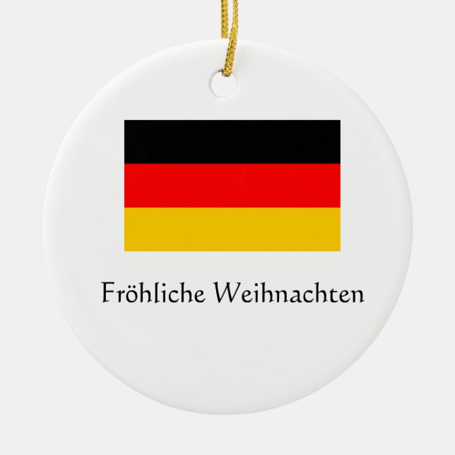 Frohe Weihnachten Keramik Ornament (Vorne)